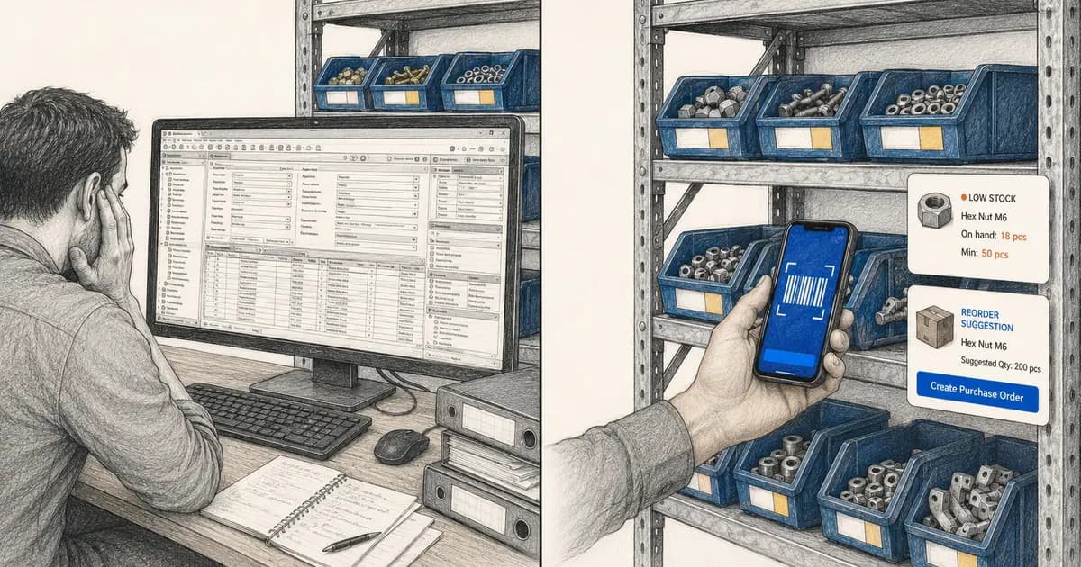 Practical guide to inventory management for trades without ERP