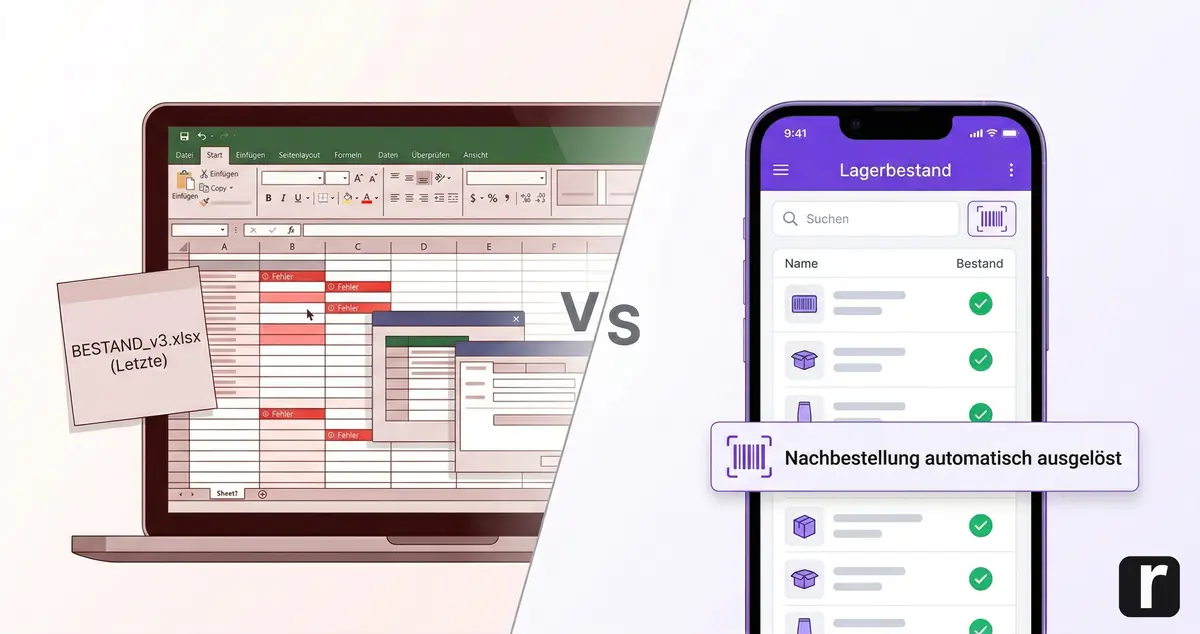 Cover Image for Lagerverwaltung mit Excel oder App? Wo Excel an seine Grenzen stößt
