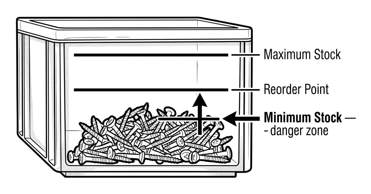 Cover Image for Minimum Stock: Formula, Variants and Practical Example