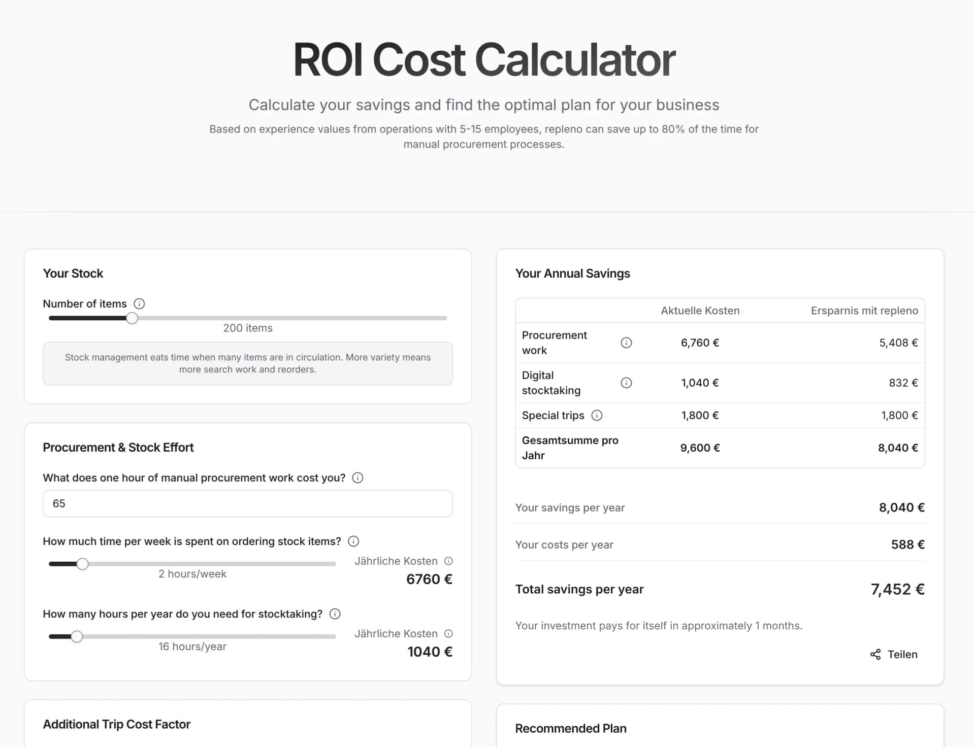 repleno ROI Calculator