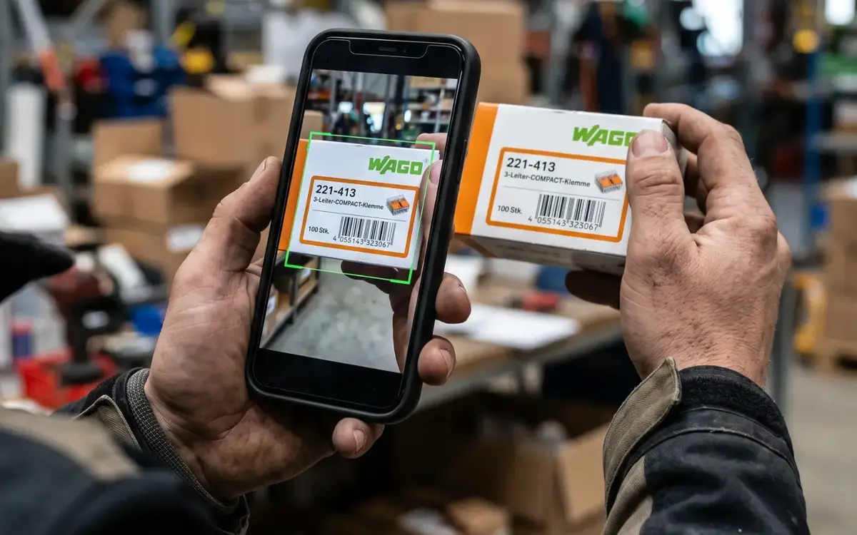 repleno App zum Scannen von Materialentnahmen