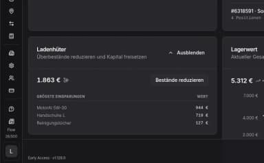 Bestandsanalyse Dashboard mit Ladenhüter-Übersicht